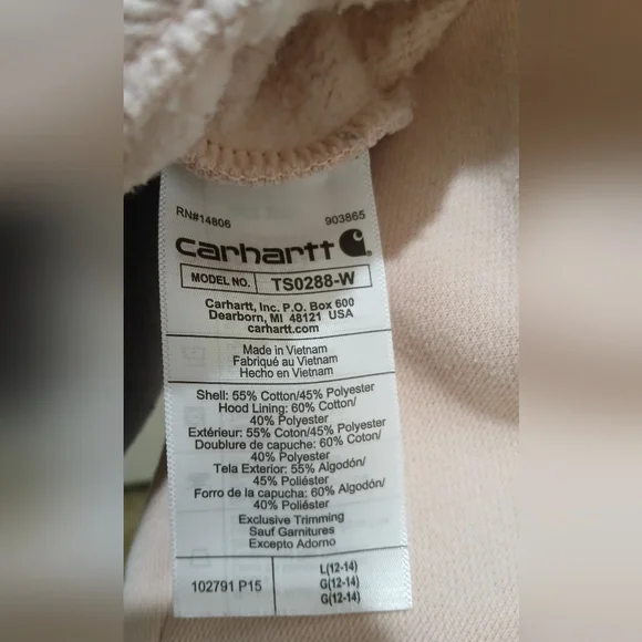 Carhartt Pale Pink Hoodie‎ - Picture 2 of 9